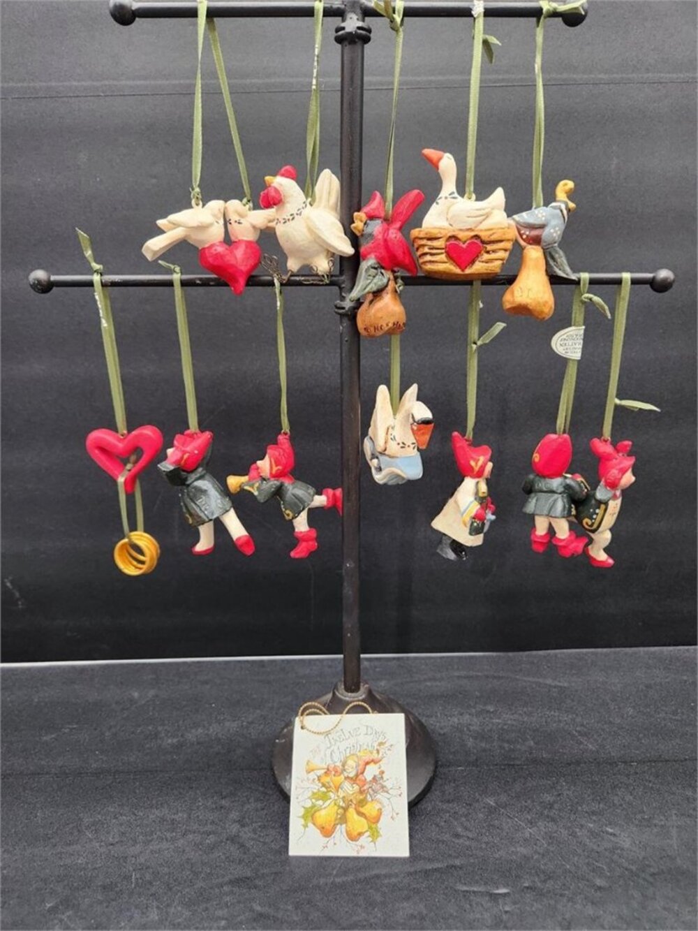 House of Hatten VINTAGE Denise Calla Mini 12 Days of Christmas Ornaments, 1990s - Picture 1 of 13